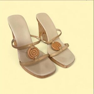 bebe Tan Strappy Sandals